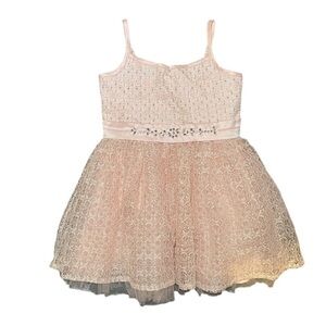 5/$25 Yumi Girl Pink Tulle Dress Age‎ 5 6 Sparkly Holiday Party Full Skirt